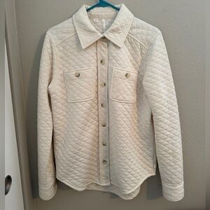 Travis Mathew Cressida Quilted Shacket (White, S) - Like New**